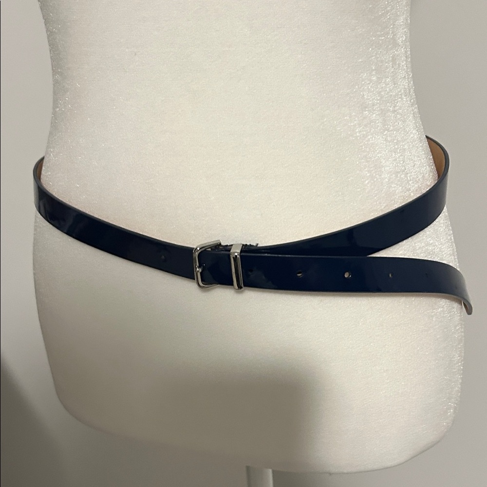 J. Crew Glossy Navy Women's Belt- SMALL